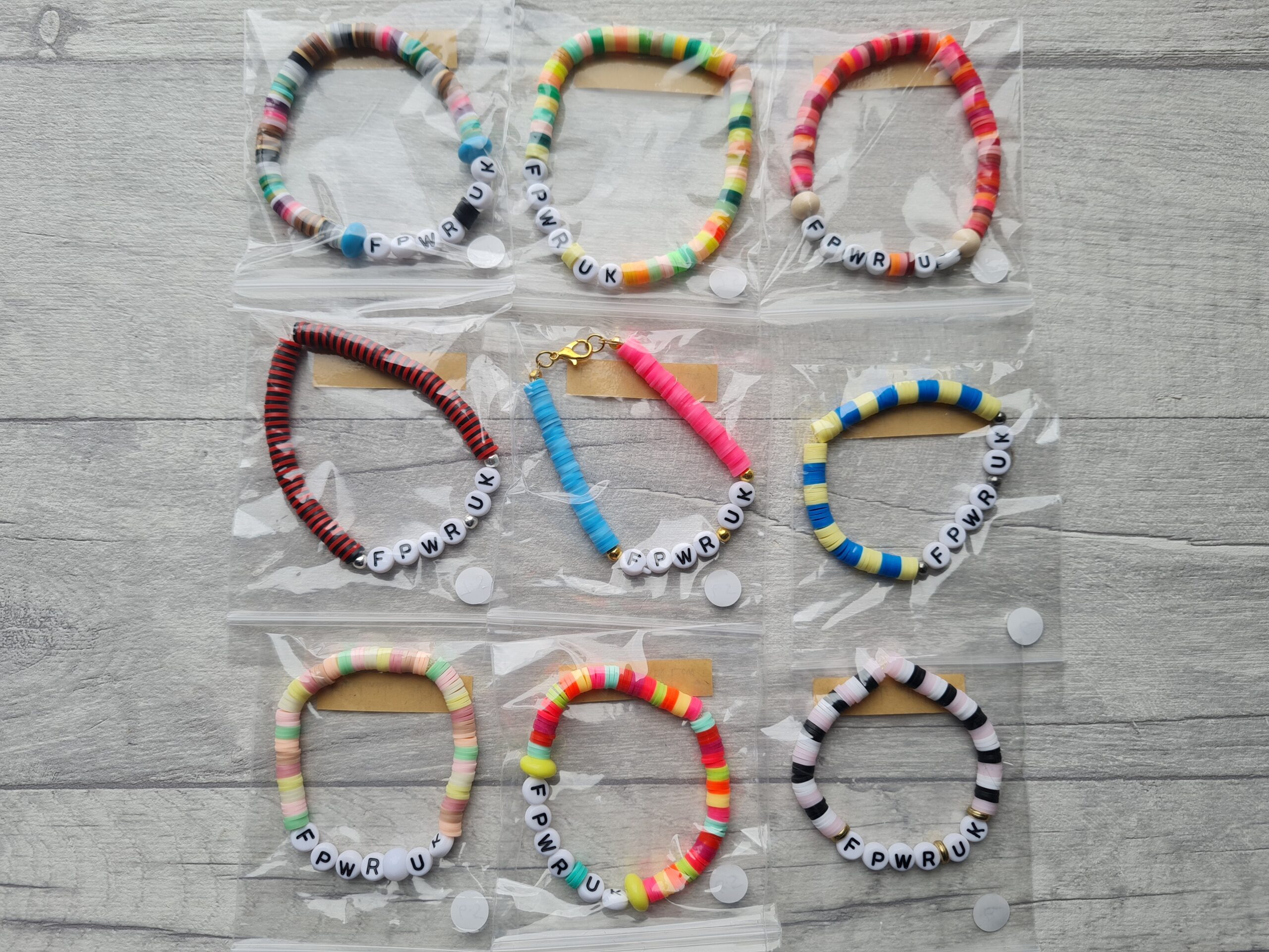 FPWR UK Beaded Bracelets | OOAK Unique Potluck Bracelets | Made by PWS Families