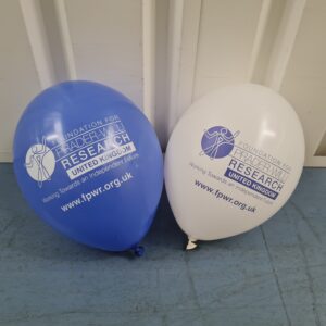 FPWR UK Balloons | 10 Pack Blue & White Balloons